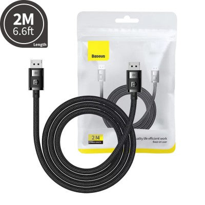 Baseus High Definition Series DP 8K to DP 8K Adapter Cable 1.5/2/3/5M-Cluster Black