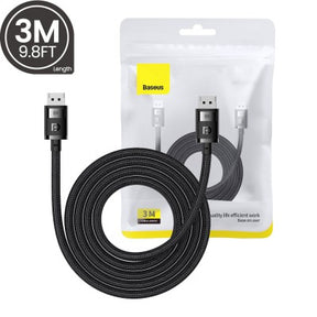 Baseus High Definition Series DP 8K to DP 8K Adapter Cable 1.5/2/3/5M-Cluster Black