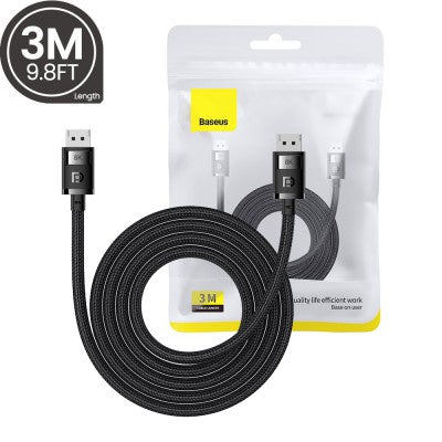 Baseus High Definition Series DP 8K to DP 8K Adapter Cable 1.5/2/3/5M-Cluster Black