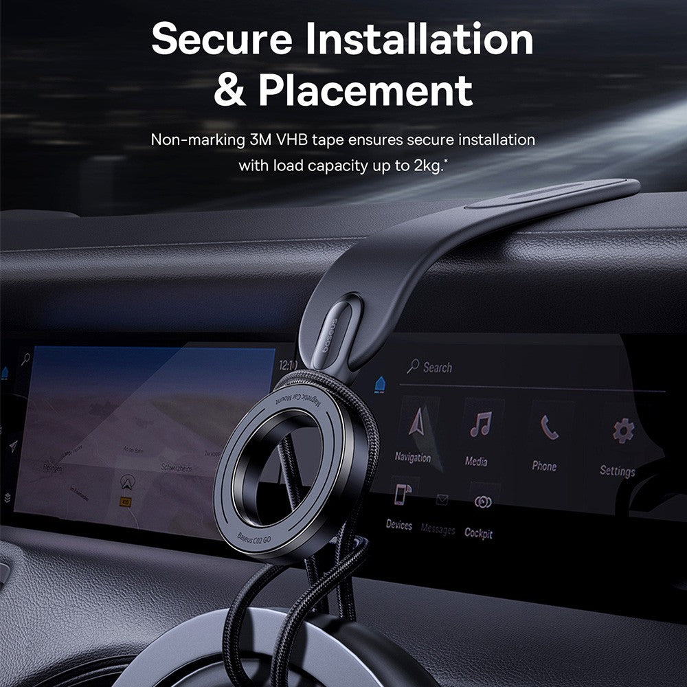 Baseus C02 Go Series Magnetic Car Phone Mount-Cluster Black