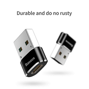 Baseus Mini Type-C Female to USB Male Adapter Converter Black