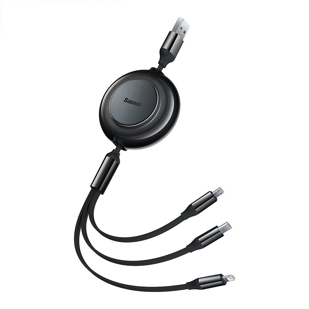 Baseus Bright Mirror 2 Series Retractable 3-in-1 Fast Charging Data Cable USB to M+L+C 3.5A 1.1m