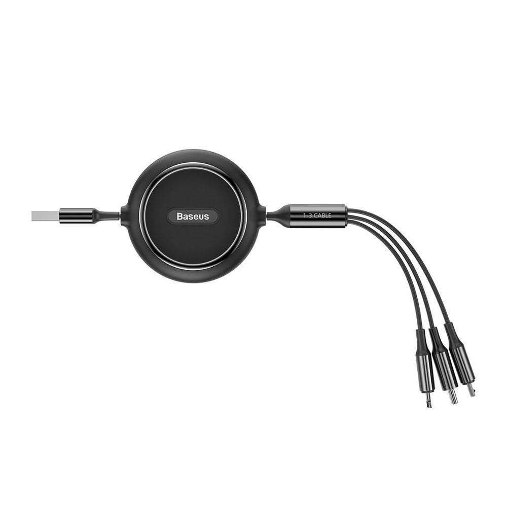 Baseus Golden Loop Retractable 3 in 1 USB Cable 3.5A (35cm-120cm) (CAMLT-JH01)