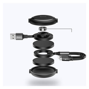 Baseus Golden Loop Retractable 3 in 1 USB Cable 3.5A (35cm-120cm) (CAMLT-JH01)