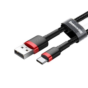 Baseus Cafule Fast Charge USB Data Charging Cable USB to Type-C 3A 0.5M