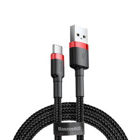 Baseus Cafule Fast Charge Type-C USB Data Charging Cable 2M-Black+Red-2m