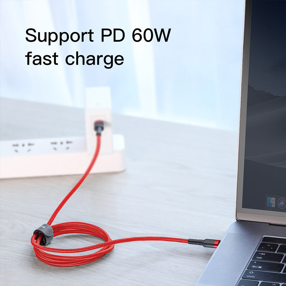 Baseus Cafule PD2.0 60W Flash Charging Type-C to Type-C Cable (20V 3A) 1/2m Compatible for iPhone 15 Series