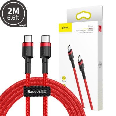 Baseus Cafule PD2.0 60W Flash Charging Type-C to Type-C Cable (20V 3A) 1/2m Compatible for iPhone 15 Series