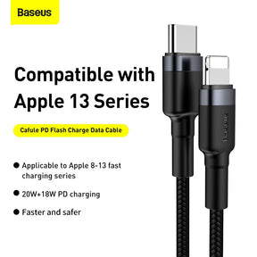 Baseus Cafule Cable Type-C to iP PD 20W 1m
