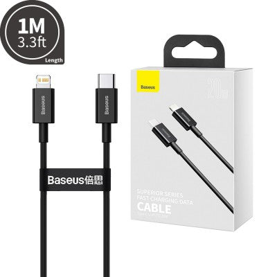 Baseus Superior Series Fast Charging Data Cable Type-C to iP PD 20W 1/1.5/2m