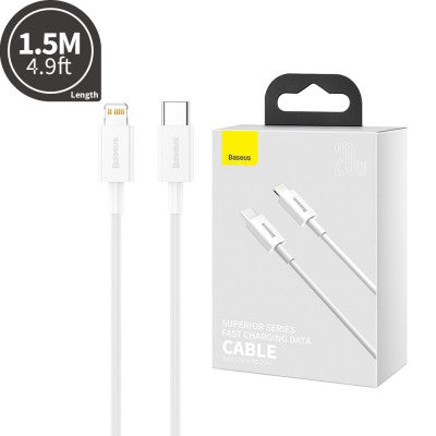 Baseus Superior Series Fast Charging Data Cable Type-C to iP PD 20W 1/1.5/2m