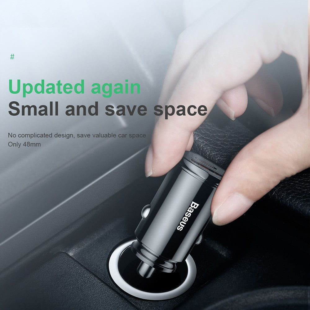 Baseus Circular Plastic A+C 30W  PPS Car Charger-Black
