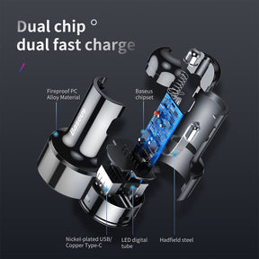 Baseus Magic Series PPS Digital Display  Intelligent Dual Quick Charging and Car Charging of 45W