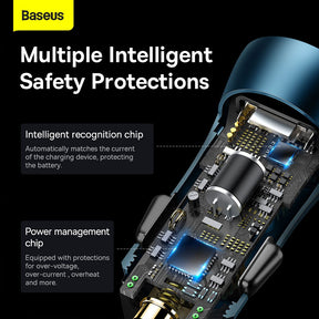 Baseus Car Charger Golgen Contactor Max-USB+Type U+C 60W