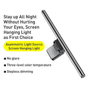 Baseus i-wok Series USB Stepless Dimming Screen Hanging Light (Youth)-Black