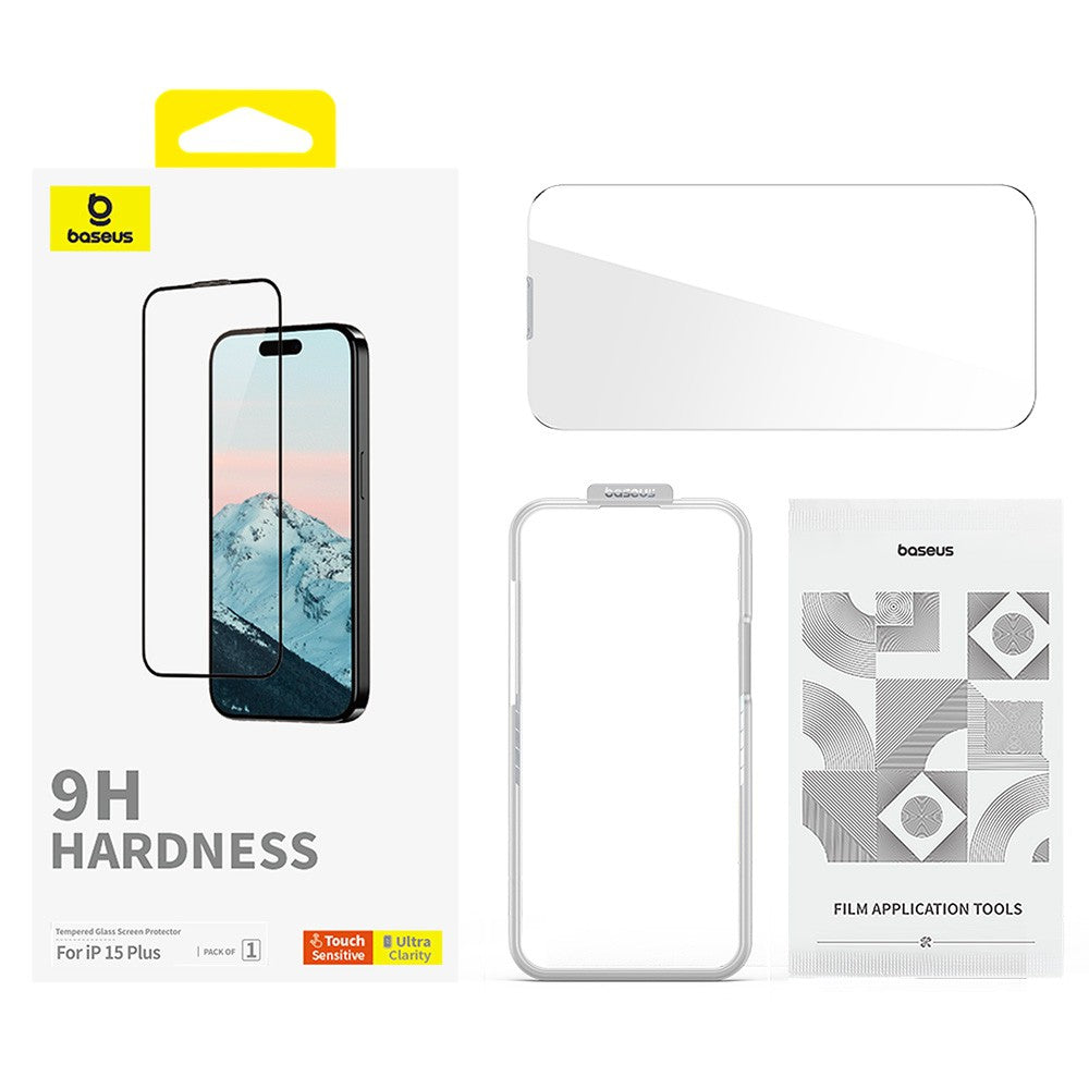 Baseus Diamond Series Full-Coverage HD Tempered Glass Screen Protector for iPhone 15/15 Pro/15 Plus/15Pro Max