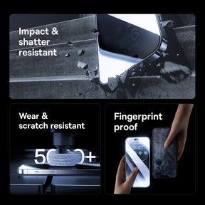 Baseus Diamond Series Full-Coverage Privacy Protection Tempered Glass Screen Protector for iPhone 15/15 Pro/15 Plus/15Pro Max