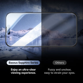 Baseus Sapphire Series Privacy Protection Tempered Glass Screen Protector (with Dust Filter) for iPhone 15/15 Pro/15 Plus/15Pro Max