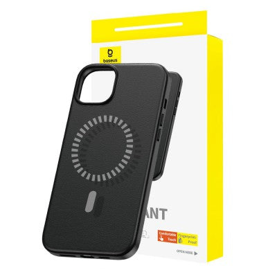 Baseus Fauxther Series Magnetic Phone Case for iPhone 15/15 Pro/15 Plus/15Pro Max-Cluster Black