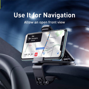 Baseus Big Mouth Pro Bracket Vehicle Mount Clip for Dashboard-Silver