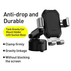 Baseus Tank Gravity Car mount Holder with Suction Base-Black