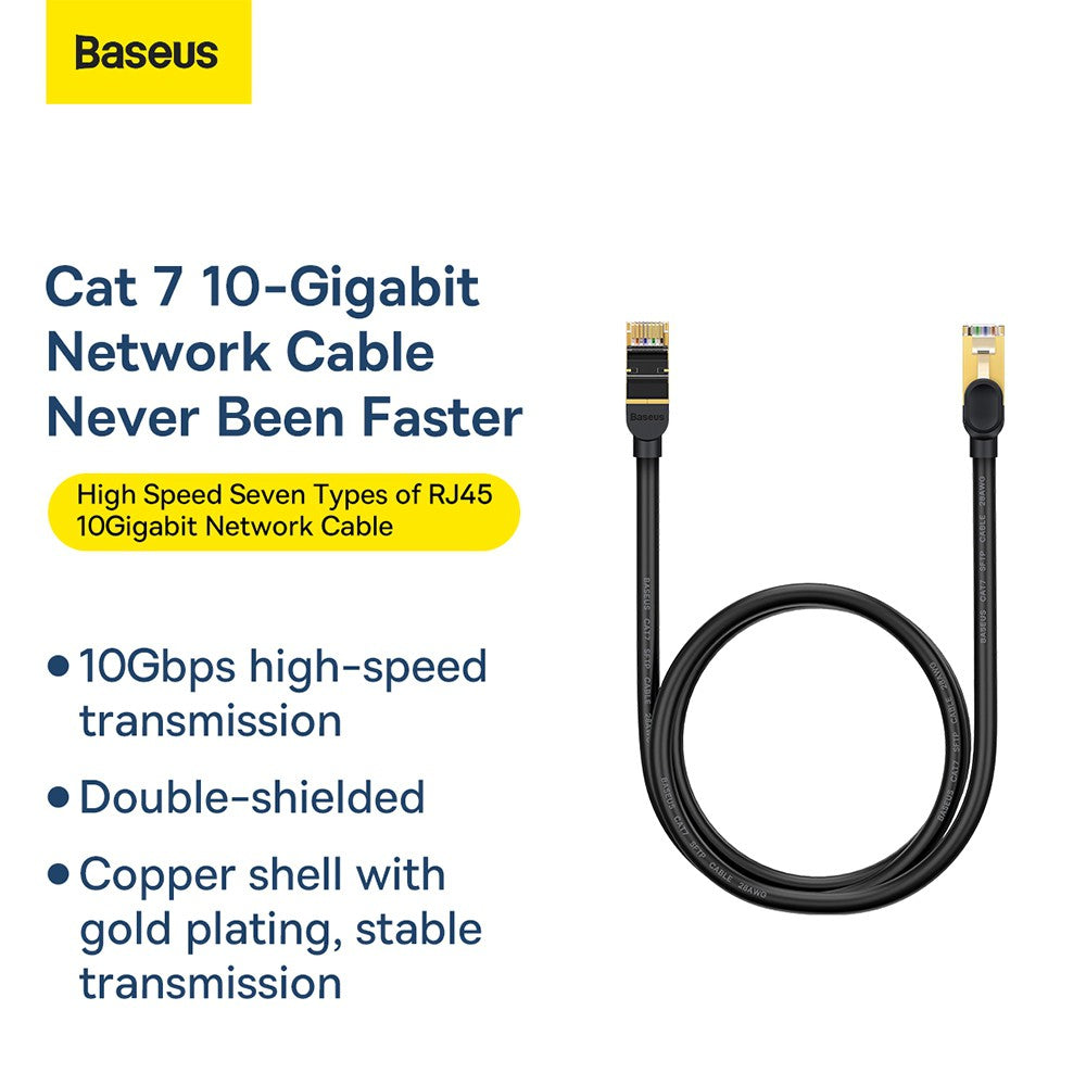 Baseus High Speed Seven Types of RJ45 10 Gigabit Network Cable 1/2/3/20/30M-Black