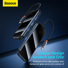 Baseus AcmeJoy 4-Port Type-C HUB Adapter (Type-C to USB3.0*4)-Dark Gray