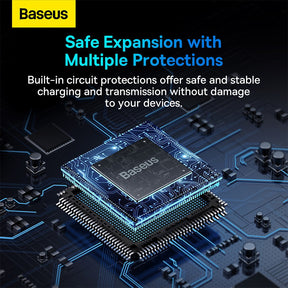 Baseus AcmeJoy 4-Port Type-C HUB Adapter (Type-C to USB3.0*4)-Dark Gray