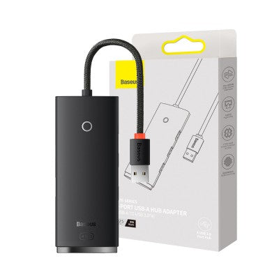 Baseus Hub Lite Series 4 Port USB HUB (USB 3.0 X 4 25/200cm) -Black