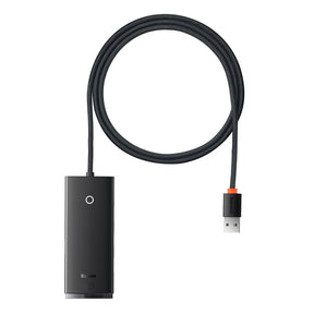 Baseus Lite Series 4-Port USB-A HUB Adapter (USB-A to USB 3.0*4 ) 1m-Black