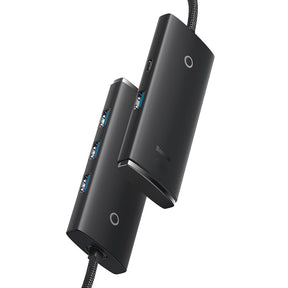 Baseus Lite Series 4-Port Type-C HUB Adapter (Type-C to USB 3.0*4 ) 2m-Black