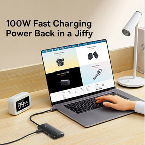 Baseus Lite Series 5-Port Type-C HUB Docking Station (Type-C to HDMI+USB3.0*3+PD)-Black