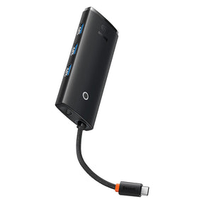 Baseus Lite Series 5-Port Type-C HUB Docking Station (Type-C to HDMI+USB3.0*3+PD)-Black