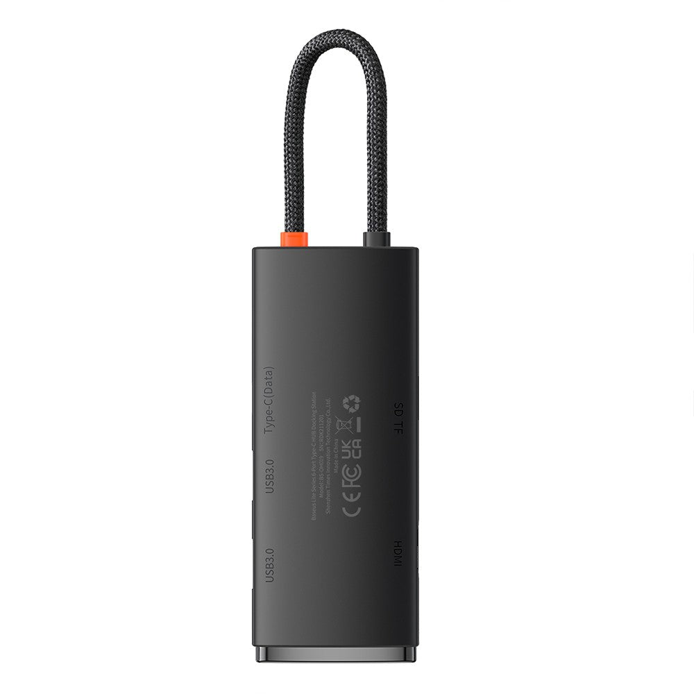 Baseus Hub Lite Series 6 Port Type-C HUB WKQX050001-Black