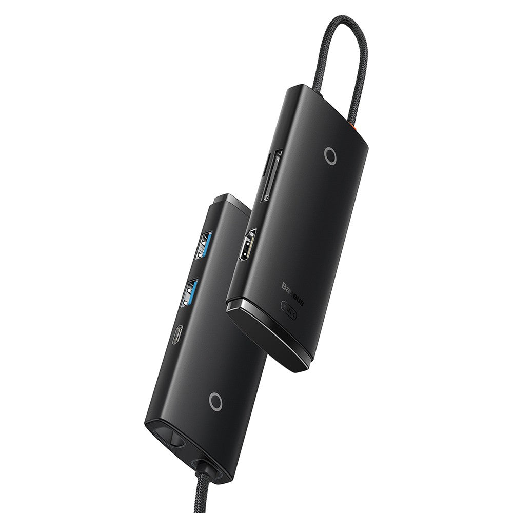 Baseus Lite Series 6-Port Type-C HUB Docking Station (Type-C to HDMI+USB3.0*2+PD+SD/TF)-Black