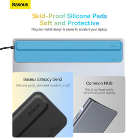Baseus EliteJoy Gen2 12-Port Type-C HUB Adapter (Type-C to HDMI*2+USB3.0*3+PD*1+DP*1+SD/TF*1+RJ45*1+Type-C Data*1+3.5mm*1)-Dark Gray