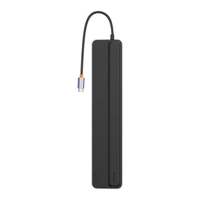 Baseus EliteJoy Gen2 12-Port Type-C HUB Adapter (Type-C to HDMI*2+USB3.0*3+PD*1+DP*1+SD/TF*1+RJ45*1+Type-C Data*1+3.5mm*1)-Dark Gray