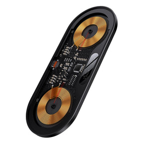 Baseus Digital LED Display Dual Wireless Charger With Digital Display 20W-Black
